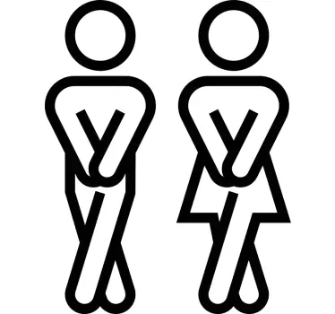 Vinilo para puerta signo de aseo divertido - TenVinilo
