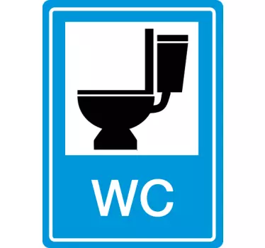 Vinilo para puerta decorativo señal WC - TenVinilo