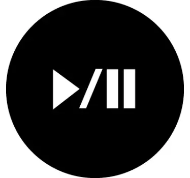 Pegatina para portátil play pause - TenVinilo