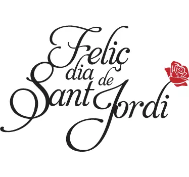 Vinilo escaparate caligrafía Sant Jordi - TenVinilo
