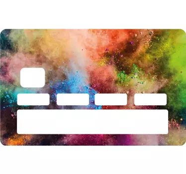 Pegatina para tarjeta de crédito Salpicaduras multicolores motead - TenVinilo