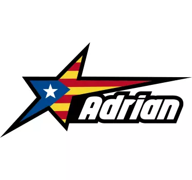 Pegatina moto Estelada con nombre - TenVinilo