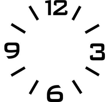 Reloj adhesivo pared sencillo monocolor - TenVinilo