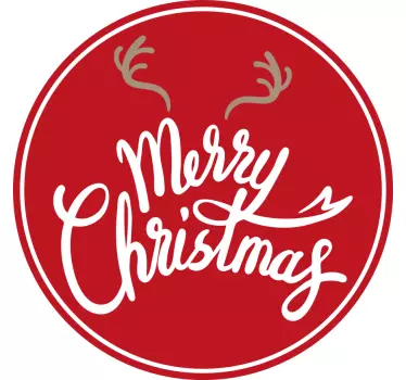 Vinilo para cristal ventana Feliz Navidad reno - TenVinilo