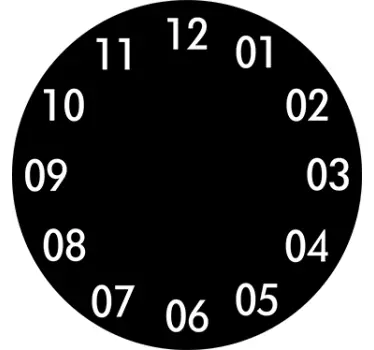 Reloj adhesivo pared redondo monocolor - TenVinilo