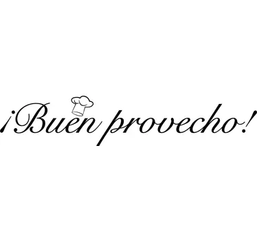 Vinilo para cocina buen provecho - TenVinilo