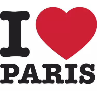 Adhesivo I love Paris - TenVinilo