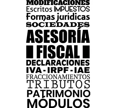 Vinilo decorativo legal asesoría fiscal - TenVinilo