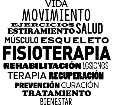 Vinilo frase fisioterapia - TenVinilo