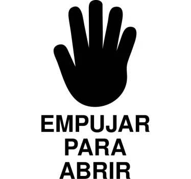 Vinilo para puerta abrir mano - TenVinilo
