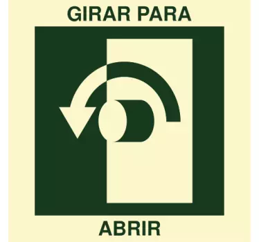 Vinilo puerta girar para abrir - TenVinilo