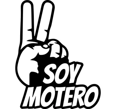 Vinilo para coche soy motero - TenVinilo