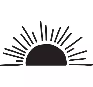 Vinilo cabecero sol minimalista - TenVinilo
