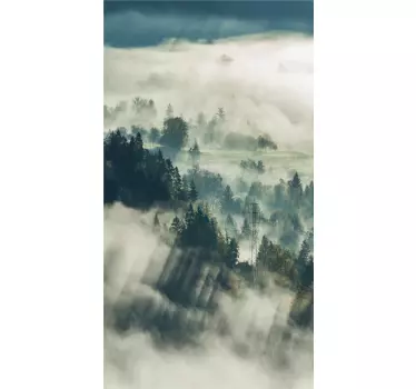 Lámina adhesiva para puerta bosque selva - TenVinilo
