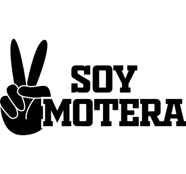 Adhesivo para moto soy motera - TenVinilo