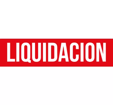 Vinilo rebajas texto liquidación - TenVinilo