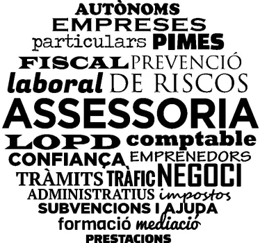 Vinilo para asesoría conceptos catalán - TenVinilo