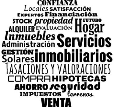 Vinilo para oficina conceptos inmobiliaria - TenVinilo