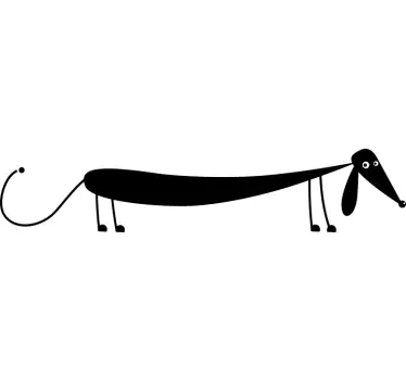 Pegatina perro salchicha para pared - TenVinilo