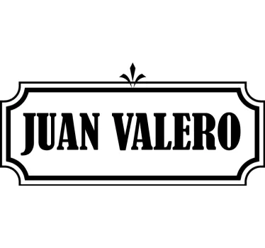 Vinilo para puerta marco elegante con nombre - TenVinilo