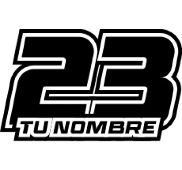 Pegatina para moto números personalizables - TenVinilo