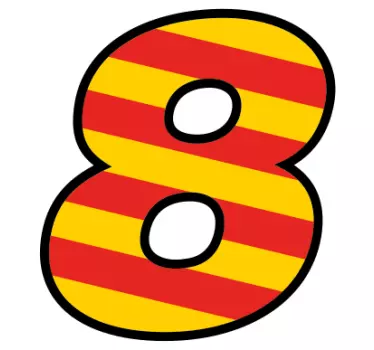 Vinilo para moto Número bandera Cataluña - TenVinilo