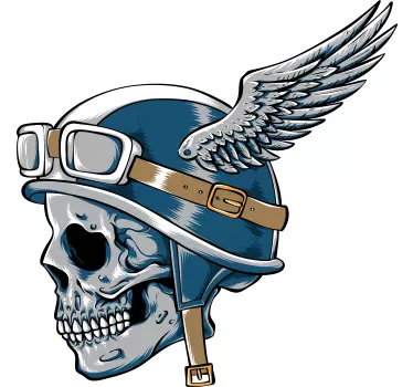 Pegatina para casco de moto de calavera - TenVinilo