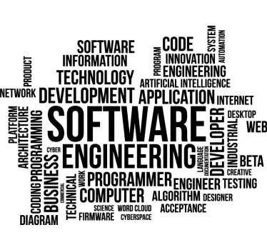 Vinilo para oficina nube de ingeniería de software - TenVinilo