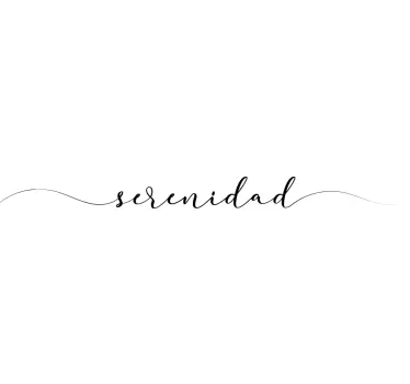 Vinilo decorativo pared dormitorio frase serenidad - TenVinilo