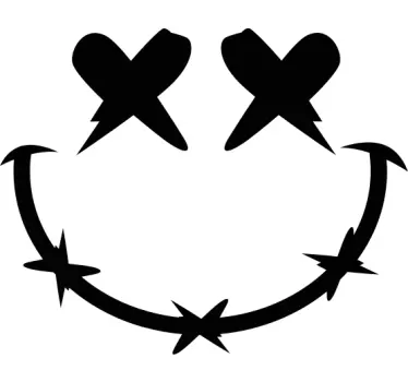 Pegatina para moto casco sonrisa muerta - TenVinilo