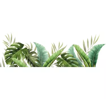 Vinilo baño plantas tropicales - TenVinilo
