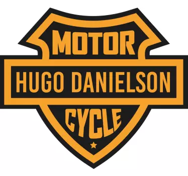 Pegatina para moto personalizable escudo de moto clásica - TenVinilo