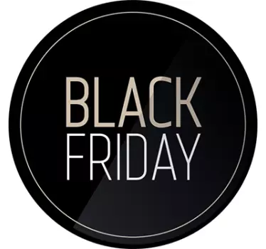 Vinilo escaparate elegante promo black friday - TenVinilo