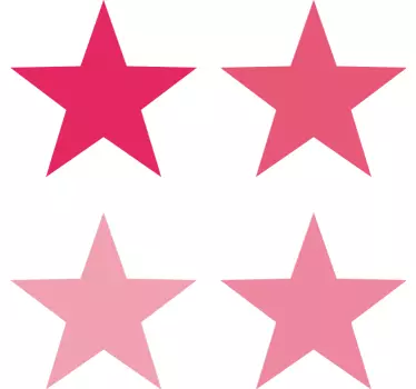 Lámina de pegatinas de estrellas rosas - TenVinilo