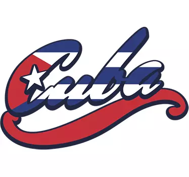 Adhesivo bandera de Cuba lettering - TenVinilo