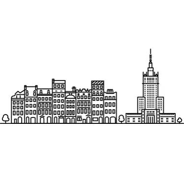 Adhesivo decorativo Varsovia ciudad - TenVinilo