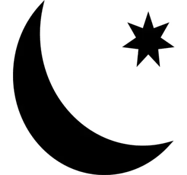 Adhesivo luna estrella arabe - TenVinilo
