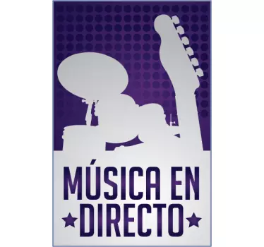 Pegatina música en directo - TenVinilo