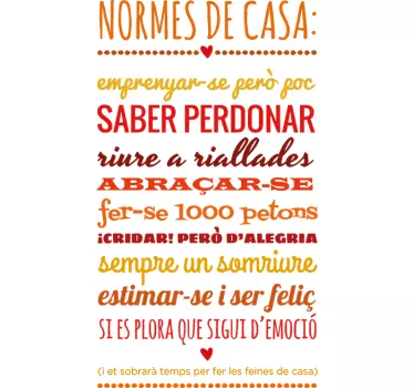 Vinilo català normes casa color - TenVinilo