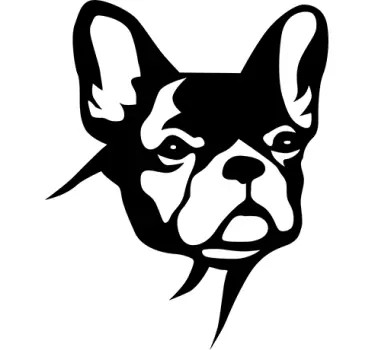 Vinilo decorativo Bulldog observando - TenVinilo