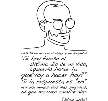 Vinilo decorativo cita Steve Jobs - TenVinilo