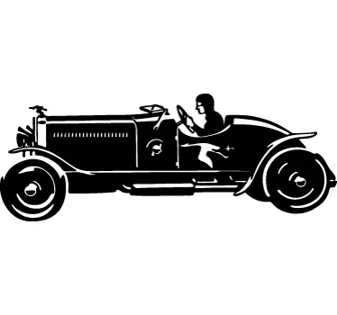Vinilo decorativo coche carreras antiguo - TenVinilo