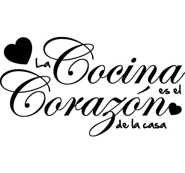 Vinilo para cocina corazón de la casa - TenVinilo