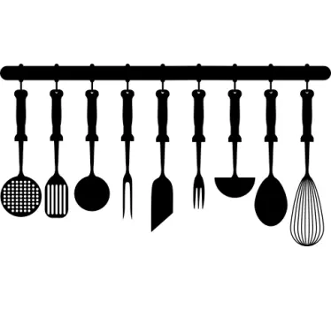 Vinilo para cocina utensilios cocina monocolor - TenVinilo