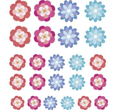 Pegatina decorativa pequeñas flores - TenVinilo