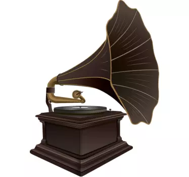 Vinilo decorativo gramófono antiguo - TenVinilo