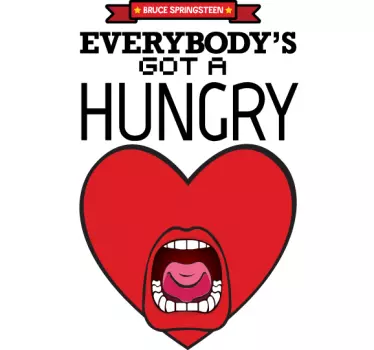 Vinilo decorativo hungry heart - TenVinilo