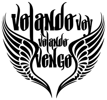 Vinilo decorativo letra volando voy - TenVinilo