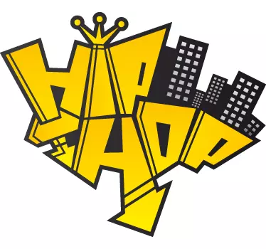 Vinilo decorativo logo hip hop - TenVinilo