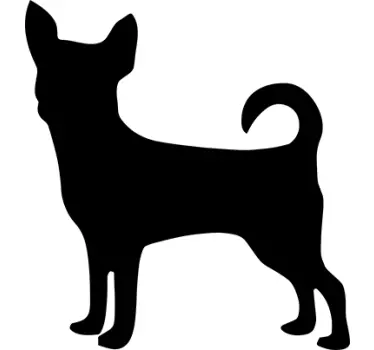 Pegatina perro decorativo silueta chihuahua - TenVinilo